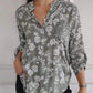 🔥Was soll ich morgen anziehen?🔥Langärmlige Bluse mit Blumenmuster und Paillettentasche für Damen