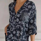 🔥Was soll ich morgen anziehen?🔥Langärmlige Bluse mit Blumenmuster und Paillettentasche für Damen