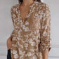 🔥Was soll ich morgen anziehen?🔥Langärmlige Bluse mit Blumenmuster und Paillettentasche für Damen