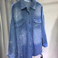 Women's Button Down Denim Shirt with Rhinestones