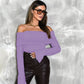 ❤Was soll ich morgen anziehen?❤Off-the-Shoulder Long Sleeve Sweater