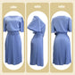 💙Was soll ich morgen anziehen?💙Elegantes Plisseekleid mit Rundhalsausschnitt und Gürtel