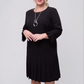 Was soll ich morgen anziehen?💕Women's Casual Round-Neck Dress with Pleated Hem
