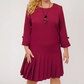 Was soll ich morgen anziehen?💕Women's Casual Round-Neck Dress with Pleated Hem