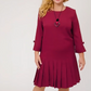 Was soll ich morgen anziehen?💕Women's Casual Round-Neck Dress with Pleated Hem