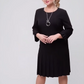 Was soll ich morgen anziehen?💕Women's Casual Round-Neck Dress with Pleated Hem