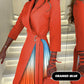 Was soll ich morgen anziehen?💕Ombre Lapel Neck Tied Waist Pleated Blazer Dress