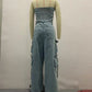 🎉Valentinstag 🎀Damen Retro Denim Trägerloser Cargo Jumpsuit