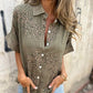🌸Was tragen Sie morgen?🔥 Lässiges Button-Down-Shirt mit Print für Damen