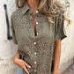 🌸Was tragen Sie morgen?🔥 Lässiges Button-Down-Shirt mit Print für Damen