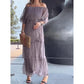🔥Was soll ich morgen anziehen?👗Damen Elegantes Kleid Chiffon Kuchen Maxikleid