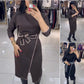 💕Was soll ich morgen anziehen?💕Women's Fashion Waistline Long Sleeve Dress