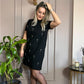 Was soll ich morgen anziehen?👗Damen Kleid mit Strassverzierungen und Kurzarm