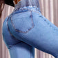 🔥Was soll ich morgen anziehen?👖Stretch-Schlagjeans mit hoher Taille