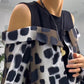 Was soll ich morgen anziehen? Damen einzigartiges Kleid in Layering-Optik mit Cold Shoulder