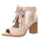 Was soll ich morgen anziehen? Women’s Bow Open-Toe Chunky Heel Sandals