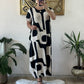 Women's Trendy Print Short Sleeve Loose Fit Dress