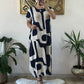 Women's Trendy Print Short Sleeve Loose Fit Dress