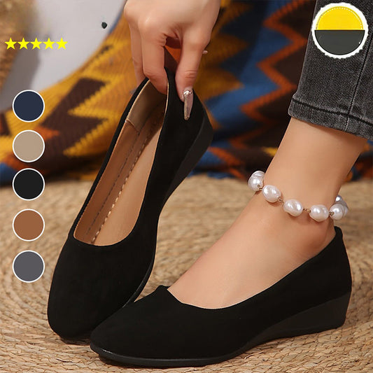 Was soll ich morgen anziehen?🌿Elegante, leichte, rutschfeste Keilschuhe mit niedrigem Absatz