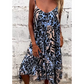 🌟Was soll ich morgen anziehen?🌟Leopardenmuster Spaghetti-Maxikleid