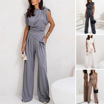💕Was soll ich morgen anziehen?💕-Elegantes, einfarbiges zweiteiliges Set für Damen