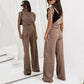 💕Was soll ich morgen anziehen?💕-Elegantes, einfarbiges zweiteiliges Set für Damen