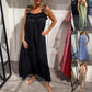 Was soll ich morgen anziehen?💕Lässiges ärmelloses Damen-Maxikleid mit Taschen