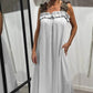 Was soll ich morgen anziehen?💕Lässiges ärmelloses Damen-Maxikleid mit Taschen