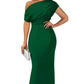 Was soll ich morgen anziehen?💕Women's Elegant Solid Color Strapless Slim Long Dresses