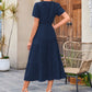 Was soll ich morgen anziehen?👗Women's Casual Summer Short-Sleeve V-Neck Long Dresses