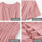 Was soll ich morgen anziehen?👗Women's Casual Summer Short-Sleeve V-Neck Long Dresses