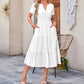 Was soll ich morgen anziehen?👗Women's Casual Summer Short-Sleeve V-Neck Long Dresses