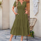 Was soll ich morgen anziehen?👗Women's Casual Summer Short-Sleeve V-Neck Long Dresses