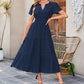 Was soll ich morgen anziehen?👗Women's Casual Summer Short-Sleeve V-Neck Long Dresses