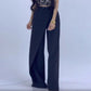 Was soll ich morgen anziehen?-Frauen Unregelmäßige hohe Taille Wide Leg Hose