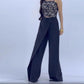 Was soll ich morgen anziehen?-Frauen Unregelmäßige hohe Taille Wide Leg Hose