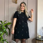 Was soll ich morgen anziehen?👗Damen Kleid mit Strassverzierungen und Kurzarm