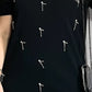 Was soll ich morgen anziehen?👗Damen Kleid mit Strassverzierungen und Kurzarm