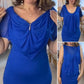 Was soll ich morgen anziehen?💙Damen Multi-Wear Solid Color Deep V-Ausschnitt Chiffon Casual Kleider
