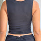 Was soll ich morgen anziehen?-Damen ärmelloses Top mit drapiertem Hals für Frauen
