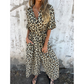 🐆Maxikleid mit V-Ausschnitt und Leopardenmuster👗