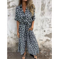 🐆Maxikleid mit V-Ausschnitt und Leopardenmuster👗