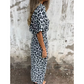 🐆Maxikleid mit V-Ausschnitt und Leopardenmuster👗