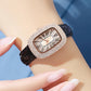 💕Frauen Platz Luxus Kristall Strass Diamant Uhren