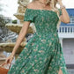 🔥Elegantes, schulterfreies Kleid mit Blumenmuster für Damen🔥