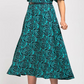 Elegantes Maxikleid mit Gürtel und Print