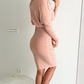 Sexy Bodycon-Kleid mit Rüschen und V-Ausschnitt für Damen
