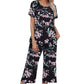💐Wohlfühlen in Blumenpracht – Dein Alltag, Dein Stil. Damen-Print-Oberteil & Hose Nachtwäsche-Set