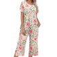💐Wohlfühlen in Blumenpracht – Dein Alltag, Dein Stil. Damen-Print-Oberteil & Hose Nachtwäsche-Set