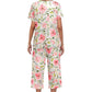 💐Wohlfühlen in Blumenpracht – Dein Alltag, Dein Stil. Damen-Print-Oberteil & Hose Nachtwäsche-Set